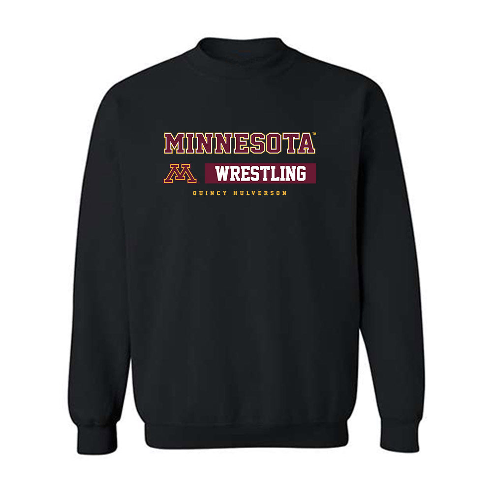 Minnesota - NCAA Wrestling : Quincy Hulverson - Classic Fashion Shersey Crewneck Sweatshirt-0