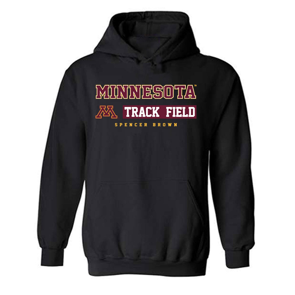 Minnesota - NCAA Men's Track & Field : Spencer Brown - Classic Fashion Shersey Hooded Sweatshirt-0