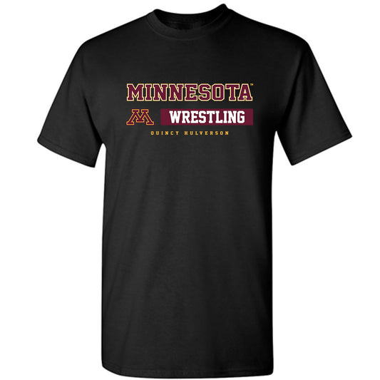 Minnesota - NCAA Wrestling : Quincy Hulverson - Classic Fashion Shersey T-Shirt-0