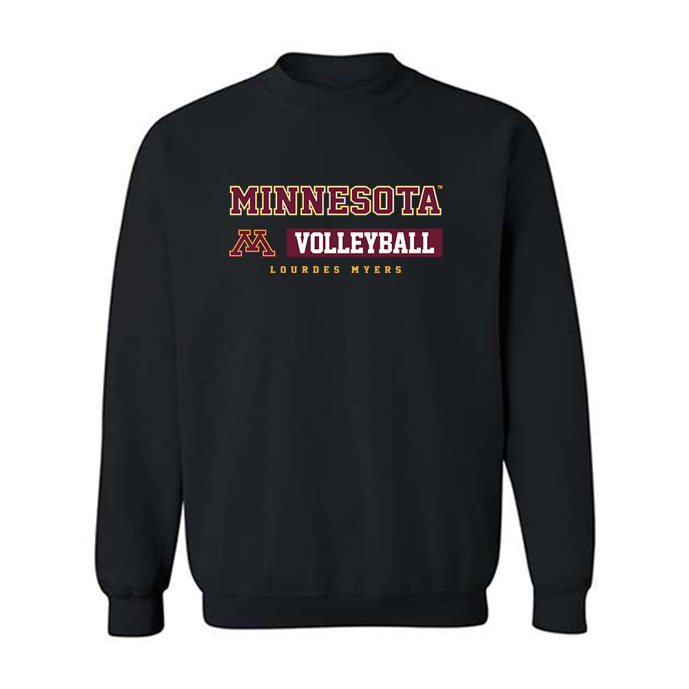 Minnesota - NCAA Women's Volleyball : Lourdes Myers - Classic Fashion Shersey Crewneck Sweatshirt-0