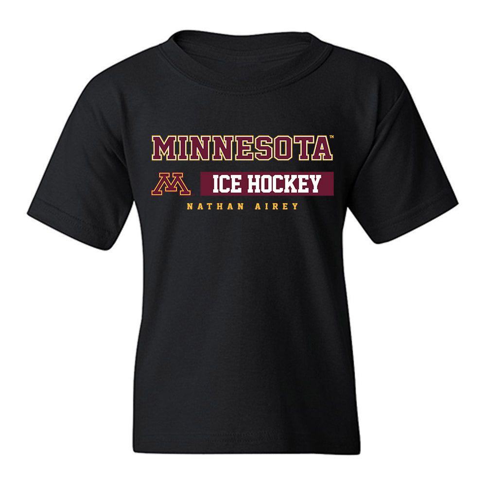 Minnesota - NCAA Men's Ice Hockey : Nathan Airey - Classic Fashion Shersey Youth T-Shirt-0
