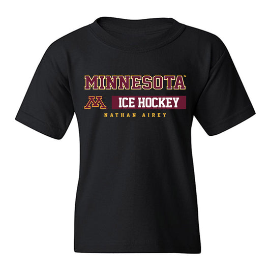 Minnesota - NCAA Men's Ice Hockey : Nathan Airey - Classic Fashion Shersey Youth T-Shirt-0
