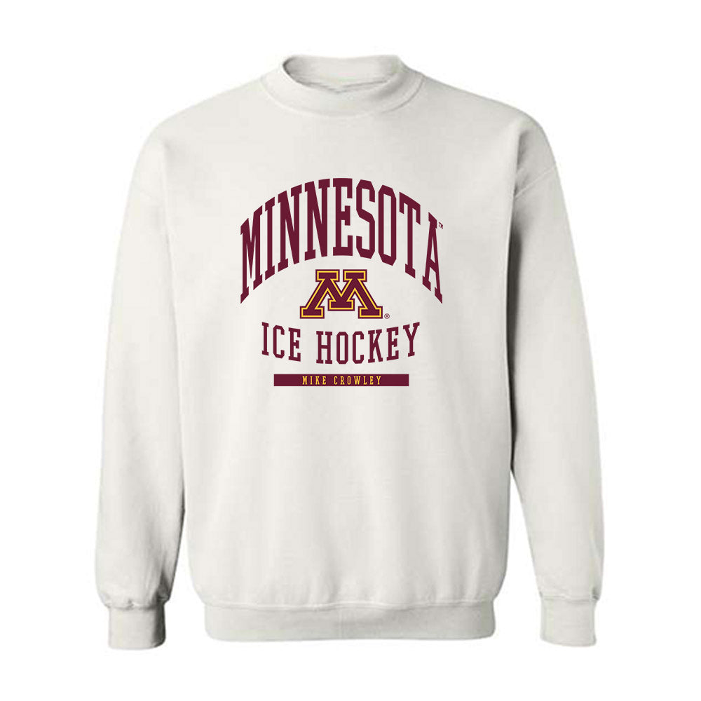 Minnesota - NCAA Men's Ice Hockey : Mike Crowley - Classic Fashion Shersey Crewneck Sweatshirt