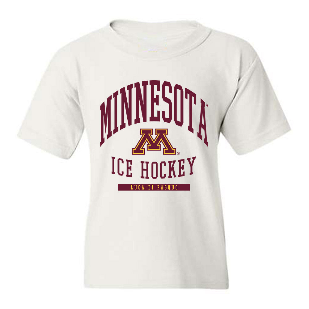 Minnesota - NCAA Men's Ice Hockey : Luca Di Pasquo - Classic Fashion Shersey Youth T-Shirt-0