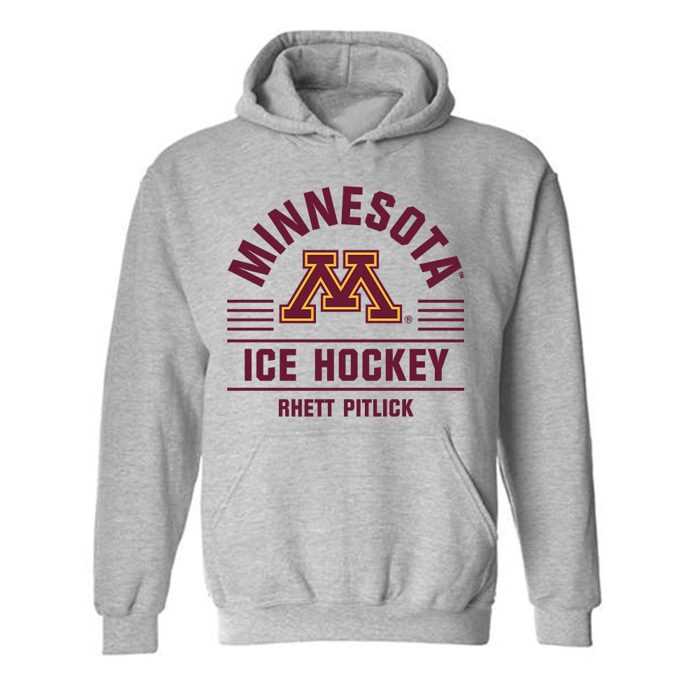 Minnesota - NCAA Men's Ice Hockey : Rhett Pitlick - Classic Fashion Shersey Hooded Sweatshirt