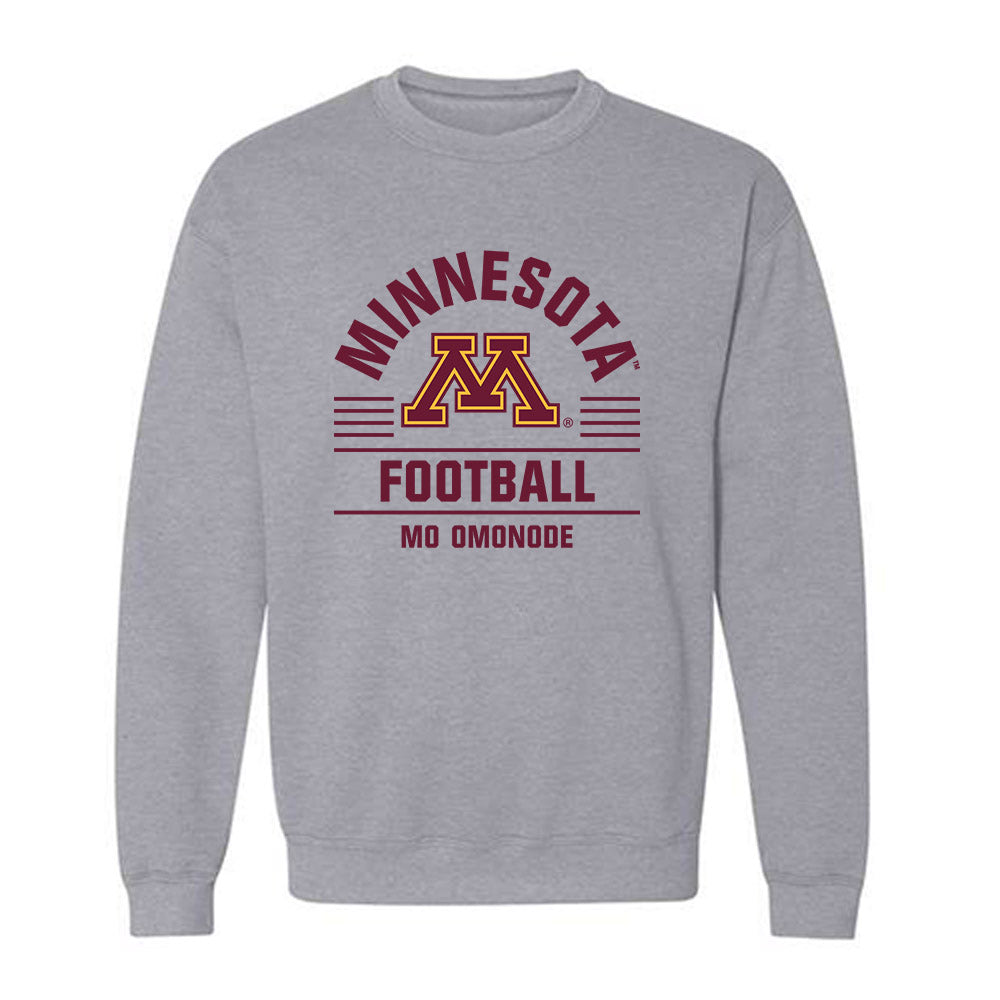 Minnesota - NCAA Football : Mo Omonode - Classic Fashion Shersey Crewneck Sweatshirt-0