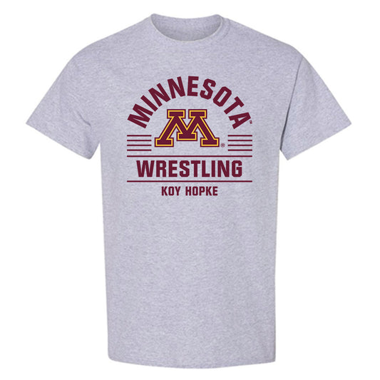 Minnesota - NCAA Wrestling : Koy Hopke - Classic Fashion Shersey T-Shirt-0