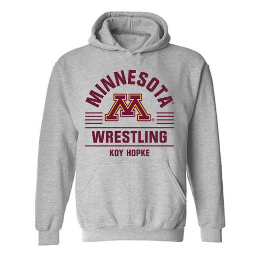 Minnesota - NCAA Wrestling : Koy Hopke - Classic Fashion Shersey Hooded Sweatshirt-0