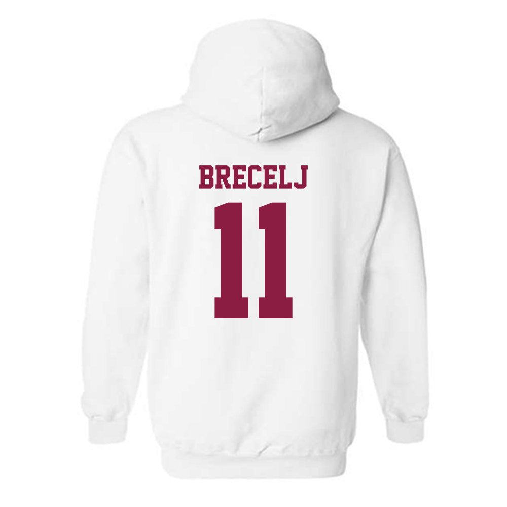 Virginia Tech - NCAA Women's Basketball : Spela Brecelj - Classic Fashion Shersey Hooded Sweatshirt-1