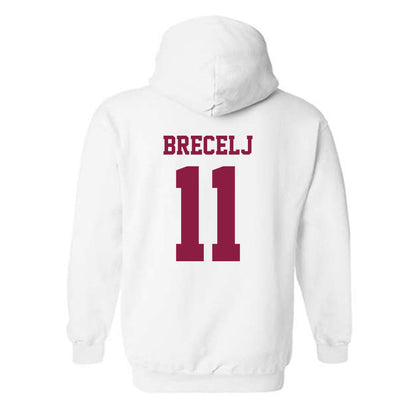 Virginia Tech - NCAA Women's Basketball : Spela Brecelj - Classic Fashion Shersey Hooded Sweatshirt-1