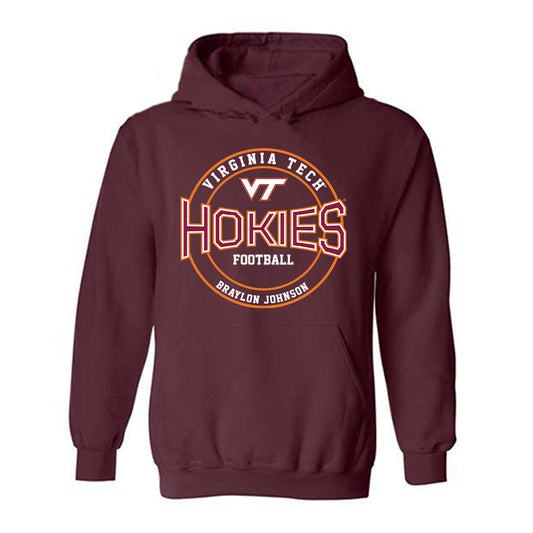 Virginia Tech - NCAA Football : Braylon Johnson - Classic Fashion Shersey Hooded Sweatshirt