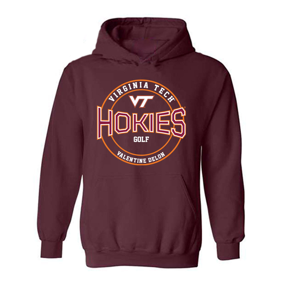 Virginia Tech - NCAA Women's Golf : Valentine Delon - Classic Fashion Shersey Hooded Sweatshirt-0