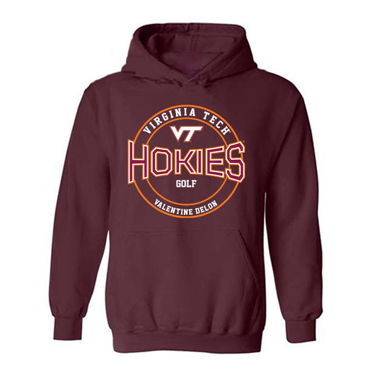 Virginia Tech - NCAA Women's Golf : Valentine Delon - Classic Fashion Shersey Hooded Sweatshirt-0