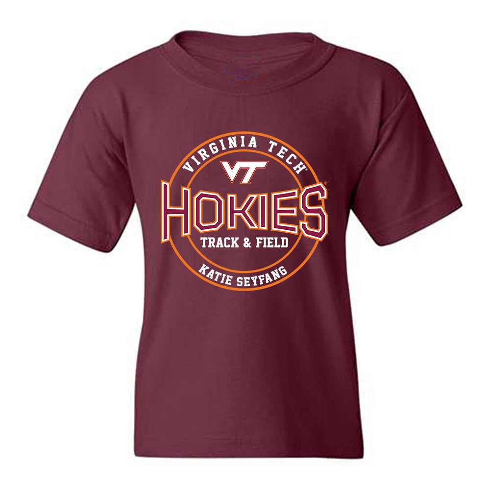 Virginia Tech - NCAA Women's Track & Field : Katie Seyfang - Classic Fashion Shersey Youth T-Shirt-0
