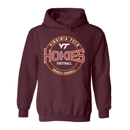Virginia Tech - NCAA Football : Knahlij Harrell - Classic Fashion Shersey Hooded Sweatshirt-0