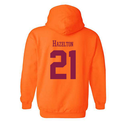 Virginia Tech - NCAA Women's Basketball : Myah Hazelton - Classic Fashion Shersey Hooded Sweatshirt-1
