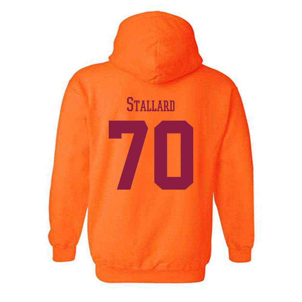 Virginia Tech - NCAA Football : Carter Stallard - Classic Fashion Shersey Hooded Sweatshirt-1