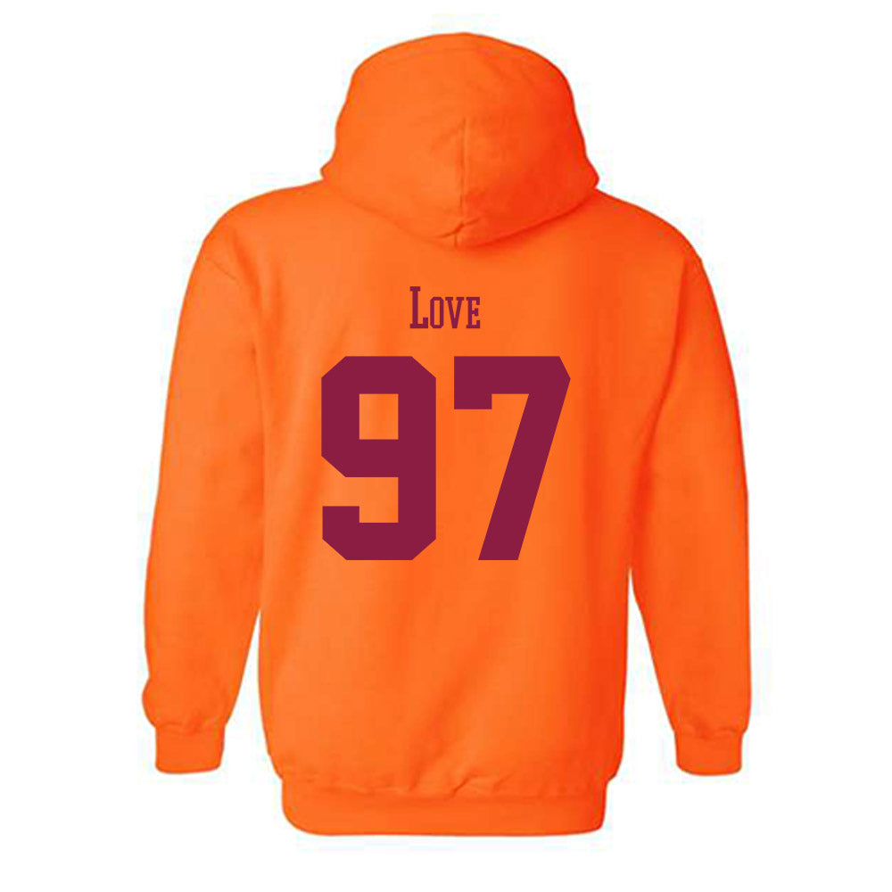 Virginia Tech - NCAA Football : John Love - Classic Fashion Shersey Hooded Sweatshirt