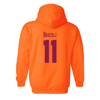 Virginia Tech - NCAA Women's Basketball : Spela Brecelj - Classic Fashion Shersey Hooded Sweatshirt-1