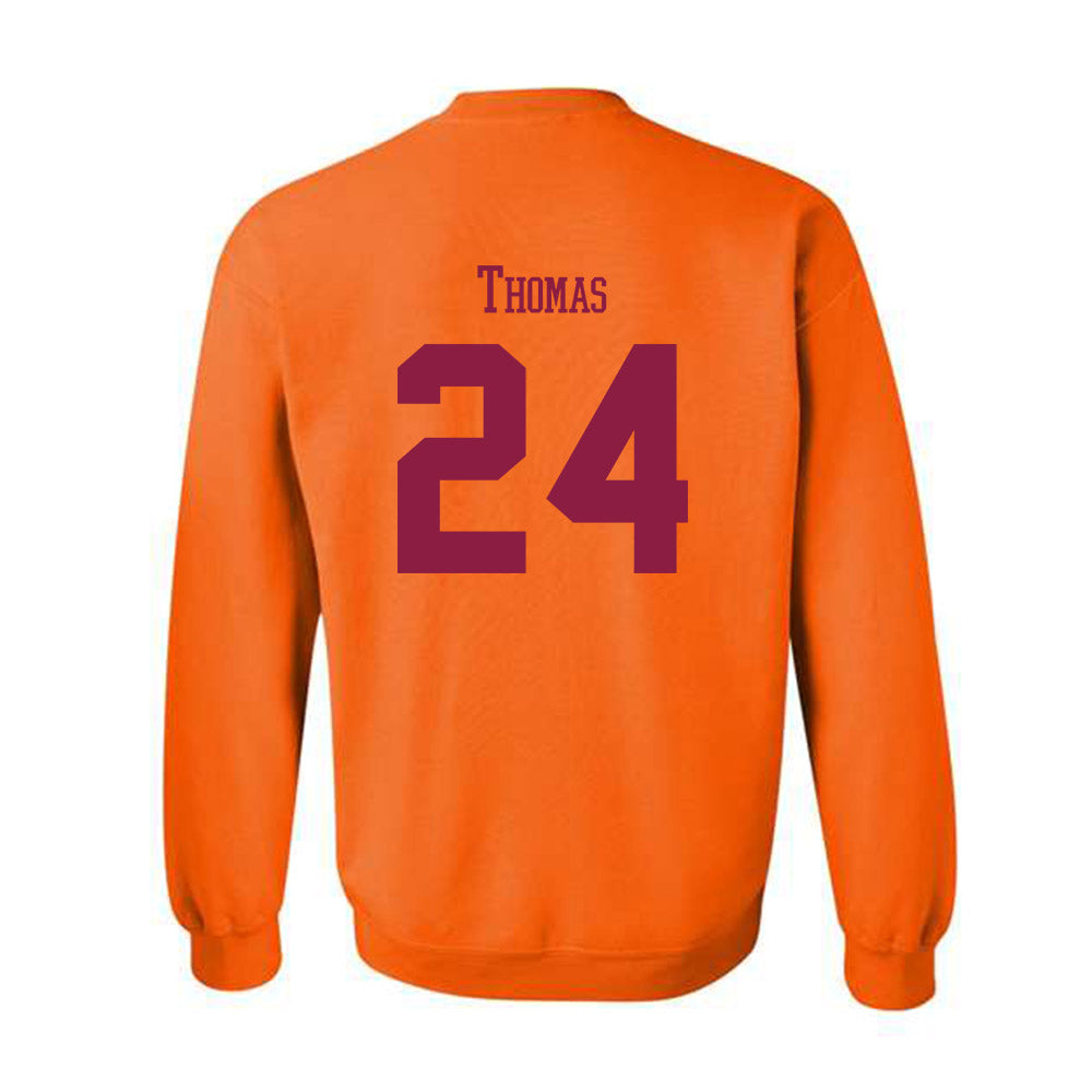 Virginia Tech - NCAA Football : Malachi Thomas - Classic Fashion Shersey Crewneck Sweatshirt