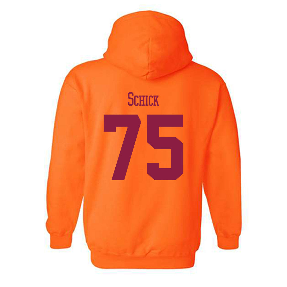Virginia Tech - NCAA Football : Bob Schick - Classic Fashion Shersey Hooded Sweatshirt