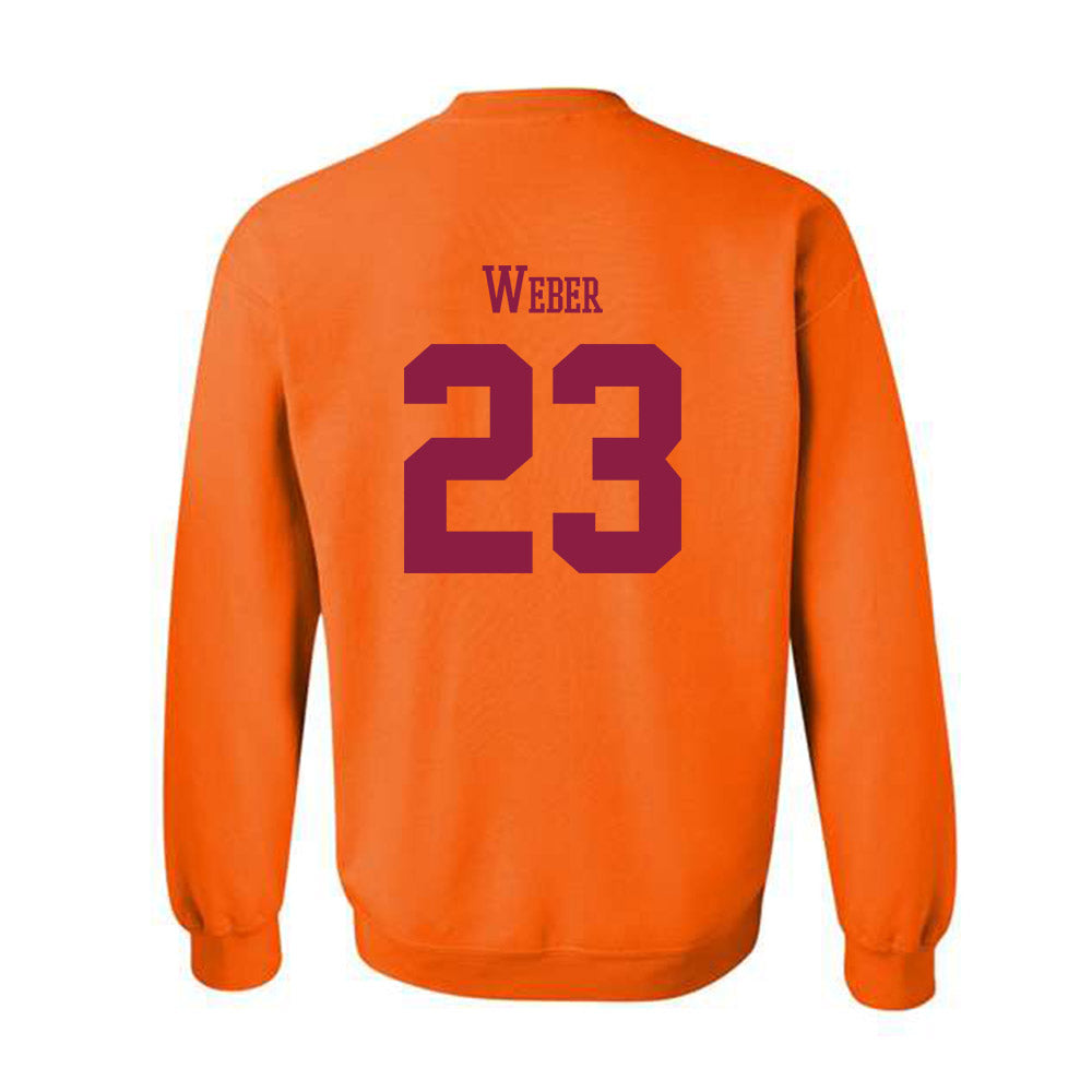Virginia Tech - NCAA Baseball : Ben Weber - Classic Fashion Shersey Crewneck Sweatshirt-1