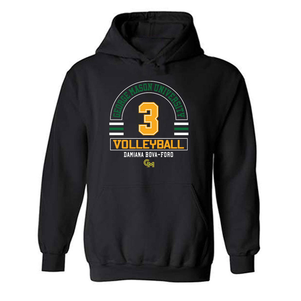 GMU - NCAA Women's Volleyball : Damiana Bova-Ford - Classic Fashion Shersey Hooded Sweatshirt-0
