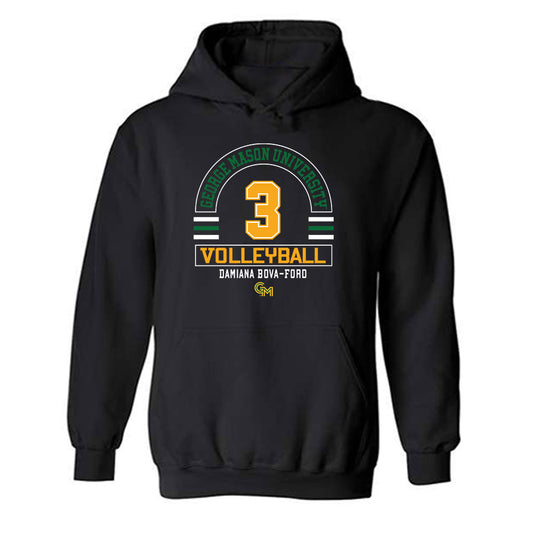 GMU - NCAA Women's Volleyball : Damiana Bova-Ford - Classic Fashion Shersey Hooded Sweatshirt-0
