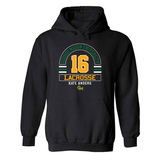 GMU - NCAA Women's Lacrosse : Kate Anders - Classic Fashion Shersey Hooded Sweatshirt-0