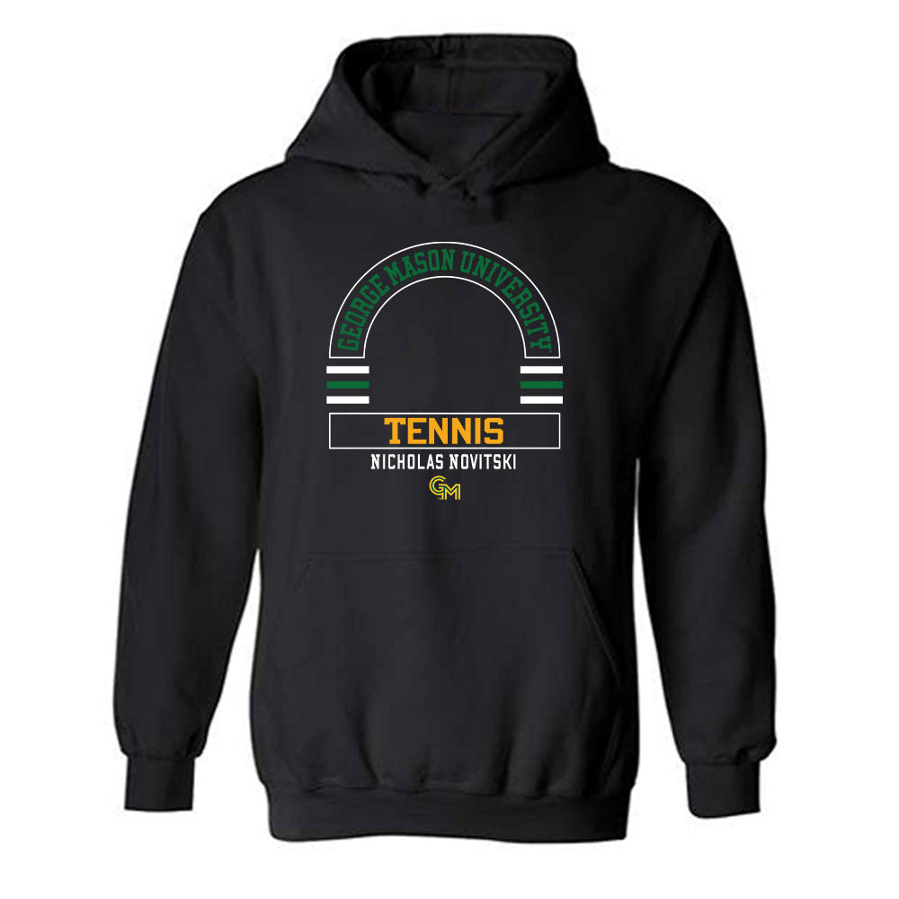 GMU - NCAA Men's Tennis : Nicholas Novitski - Classic Fashion Shersey Hooded Sweatshirt-0