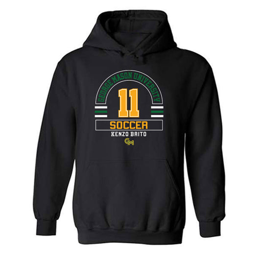 GMU - NCAA Men's Soccer : Kenzo Brito - Classic Fashion Shersey Hooded Sweatshirt-0