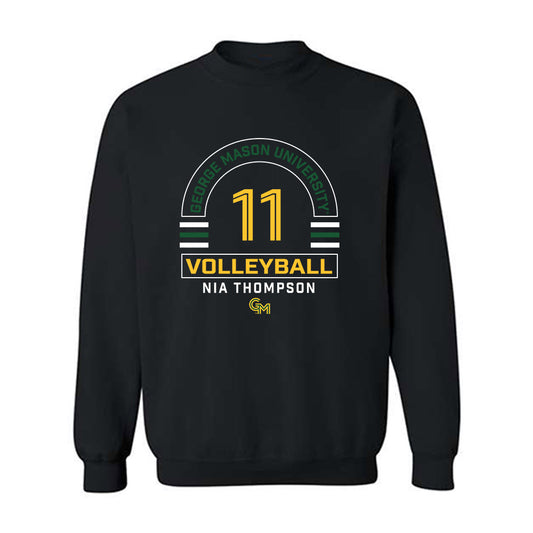 GMU - NCAA Women's Volleyball : Nia Thompson - Classic Fashion Shersey Crewneck Sweatshirt-0