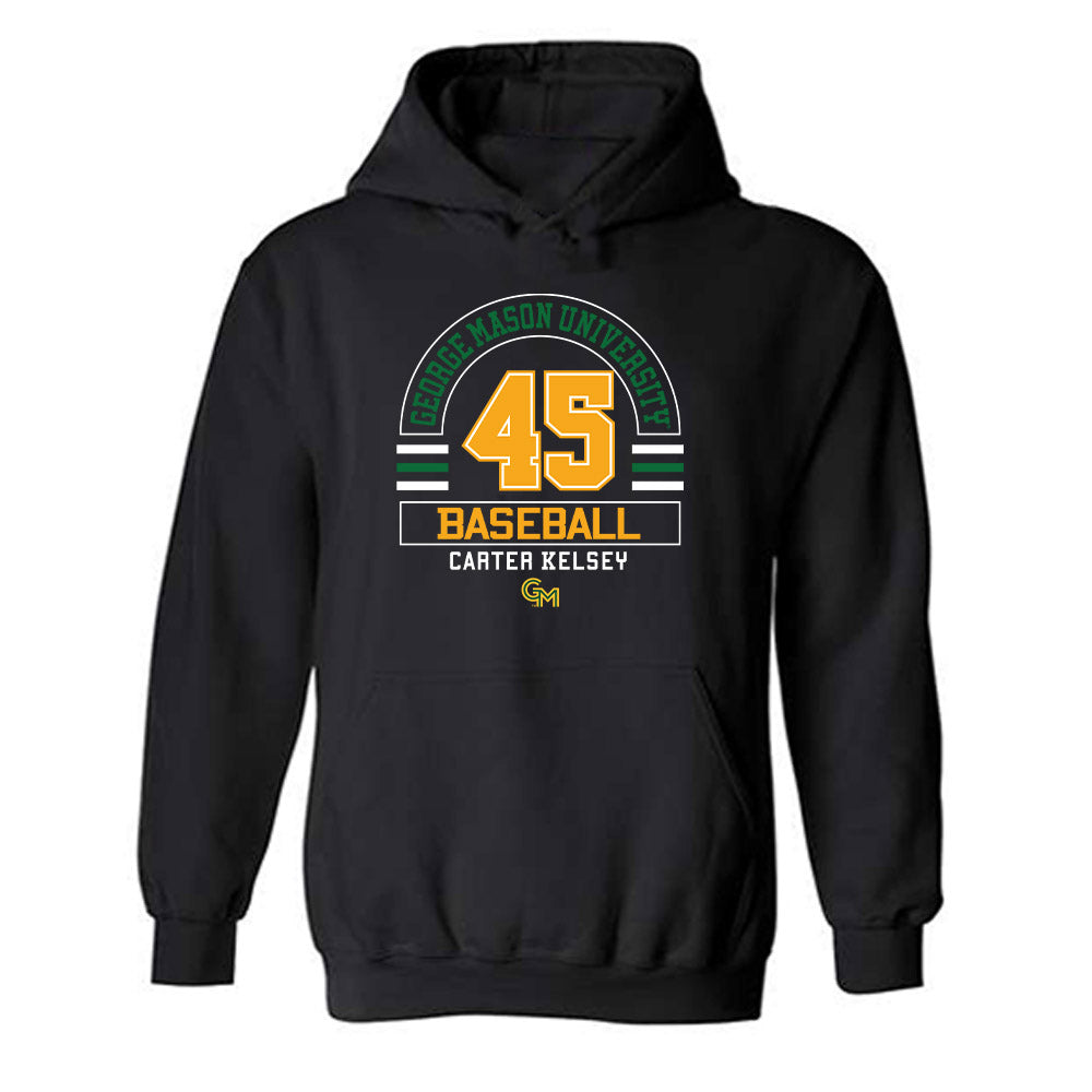 GMU - NCAA Baseball : Carter Kelsey - Classic Fashion Shersey Hooded Sweatshirt-0