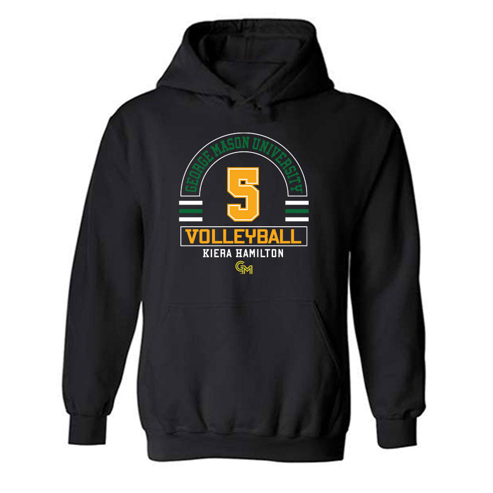 GMU - NCAA Women's Volleyball : Kiera Hamilton - Classic Fashion Shersey Hooded Sweatshirt-0