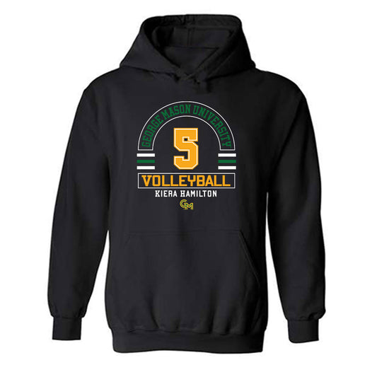 GMU - NCAA Women's Volleyball : Kiera Hamilton - Classic Fashion Shersey Hooded Sweatshirt-0