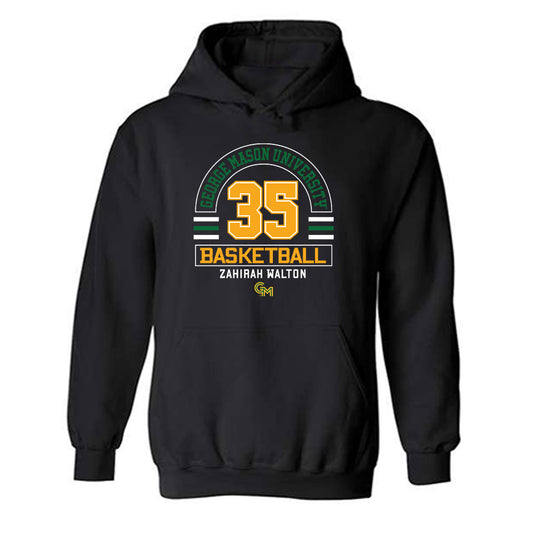 GMU - NCAA Women's Basketball : Zahirah Walton - Classic Fashion Shersey Hooded Sweatshirt-0