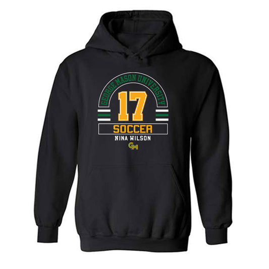GMU - NCAA Women's Soccer : Nina Wilson - Classic Fashion Shersey Hooded Sweatshirt-0