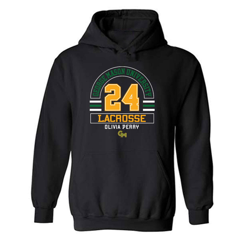 GMU - NCAA Women's Lacrosse : Olivia Perry - Classic Fashion Shersey Hooded Sweatshirt-0