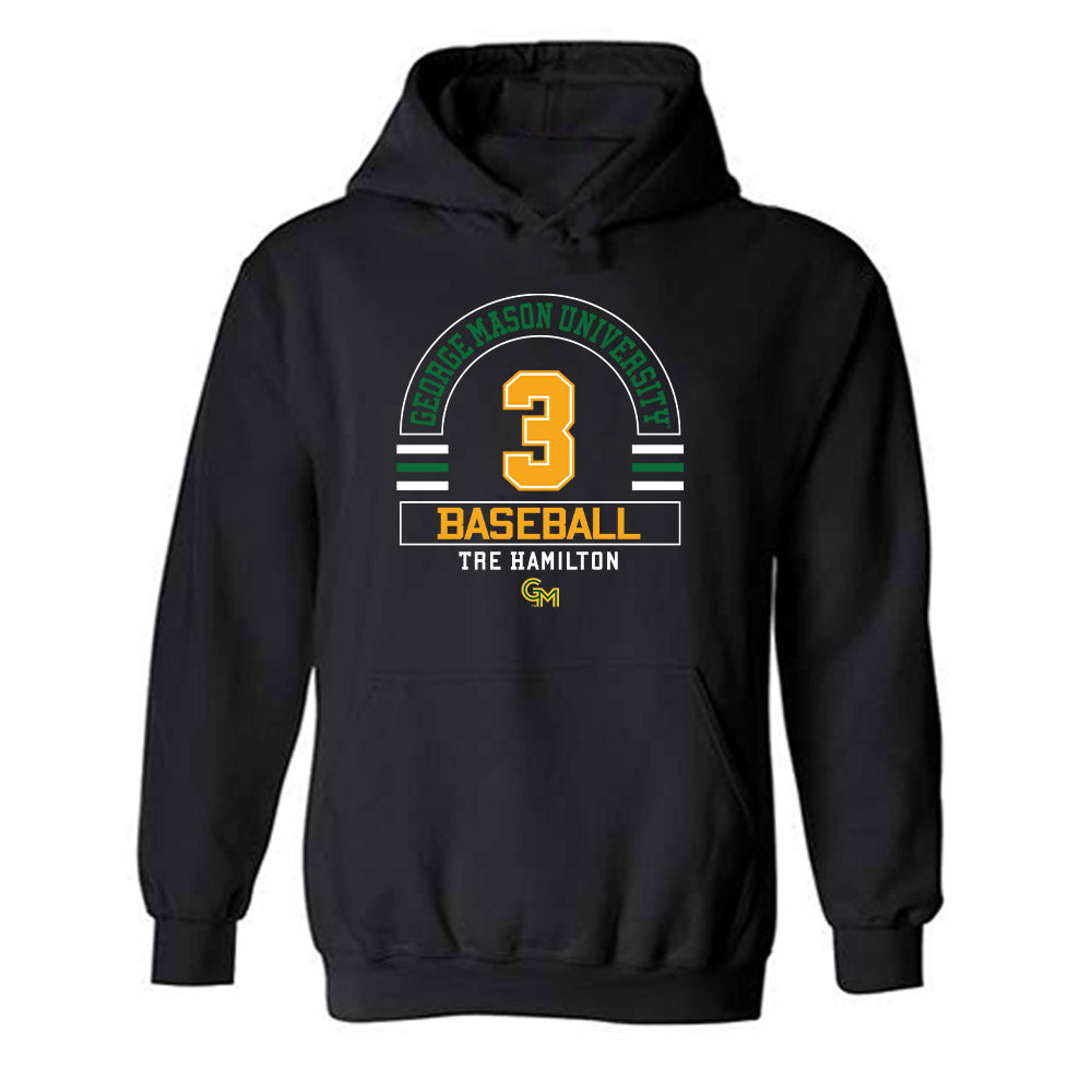 GMU - NCAA Baseball : Tre Hamilton - Classic Fashion Shersey Hooded Sweatshirt-0
