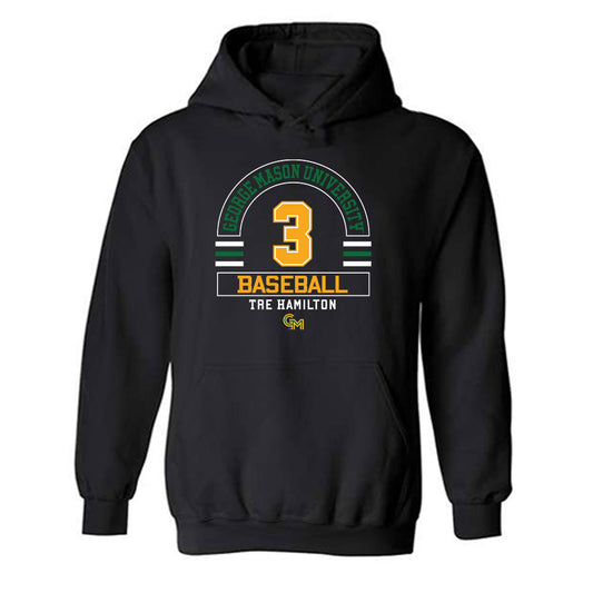 GMU - NCAA Baseball : Tre Hamilton - Classic Fashion Shersey Hooded Sweatshirt-0