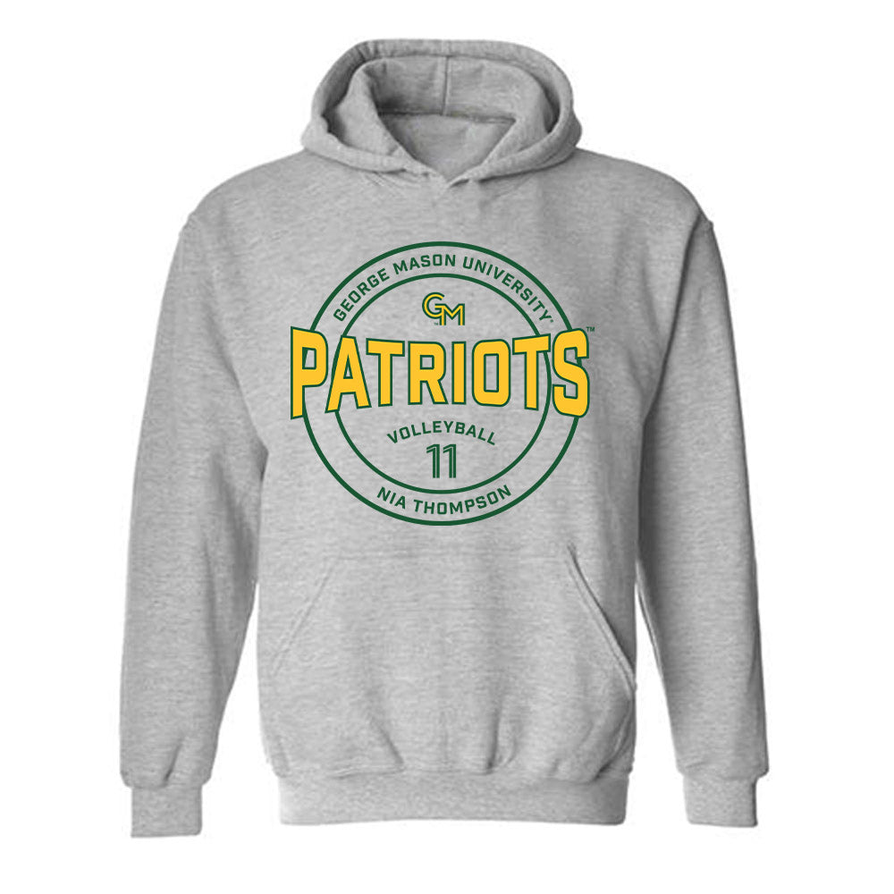 GMU - NCAA Women's Volleyball : Nia Thompson - Classic Fashion Shersey Hooded Sweatshirt-0