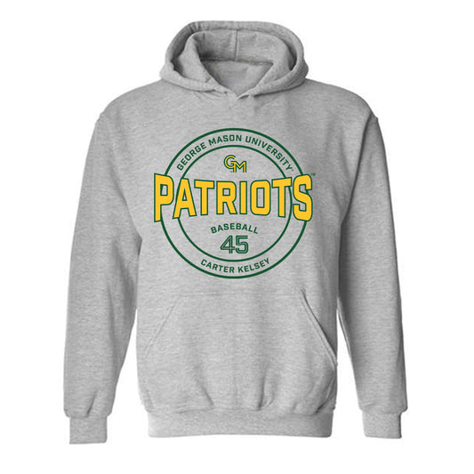 GMU - NCAA Baseball : Carter Kelsey - Classic Fashion Shersey Hooded Sweatshirt-0