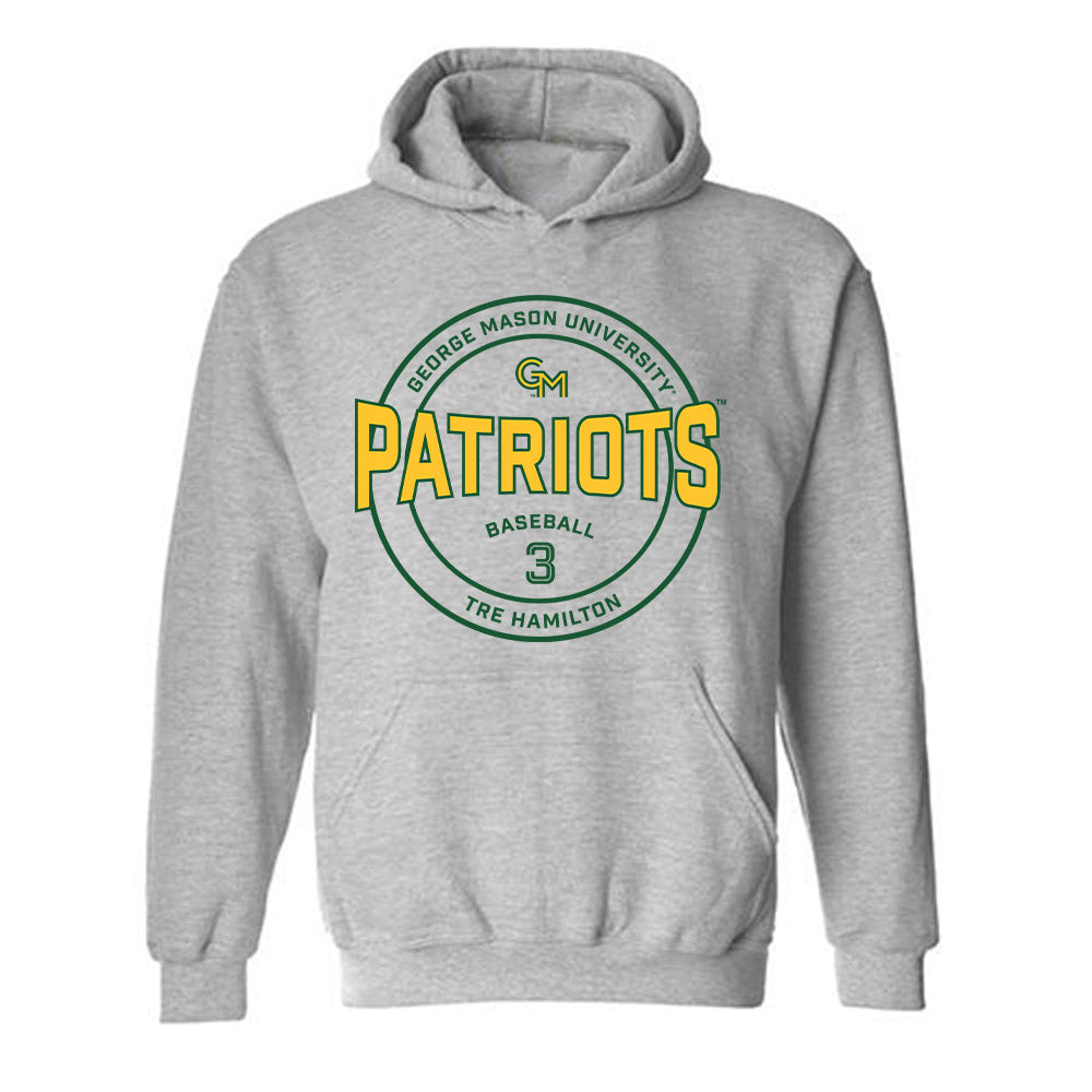 GMU - NCAA Baseball : Tre Hamilton - Classic Fashion Shersey Hooded Sweatshirt-0