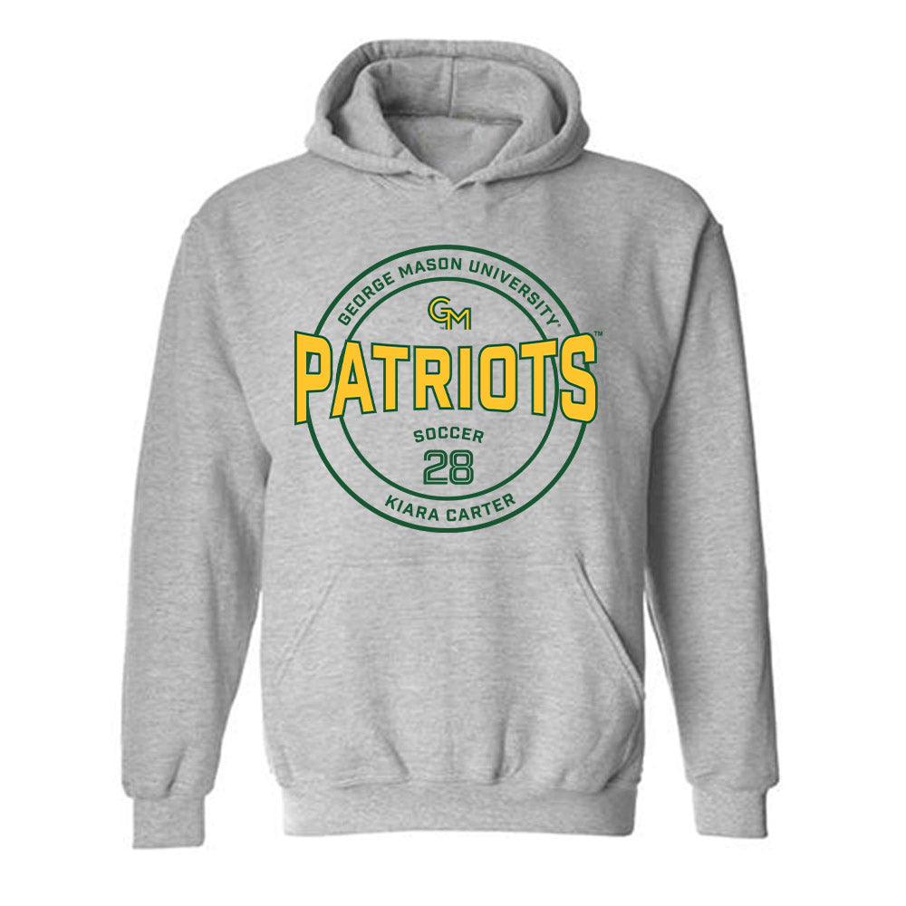 GMU - NCAA Women's Soccer : Kiara Carter - Classic Fashion Shersey Hooded Sweatshirt-0