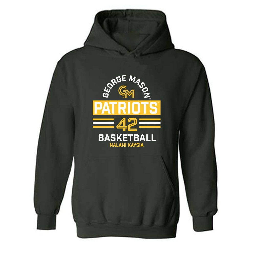 GMU - NCAA Women's Basketball : Nalani Kaysia - Classic Fashion Shersey Hooded Sweatshirt-0