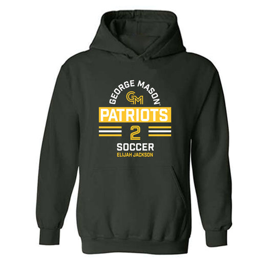 GMU - NCAA Men's Soccer : Elijah Jackson - Classic Fashion Shersey Hooded Sweatshirt-0