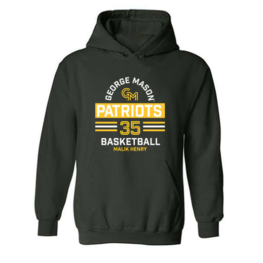 GMU - NCAA Men's Basketball : Malik Henry - Classic Fashion Shersey Hooded Sweatshirt-0