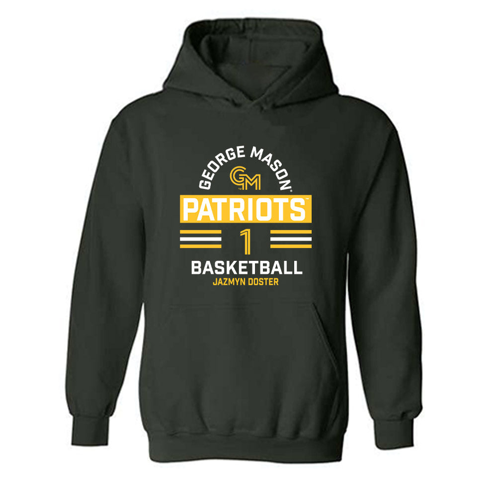 GMU - NCAA Women's Basketball : Jazmyn Doster - Classic Fashion Shersey Hooded Sweatshirt-0