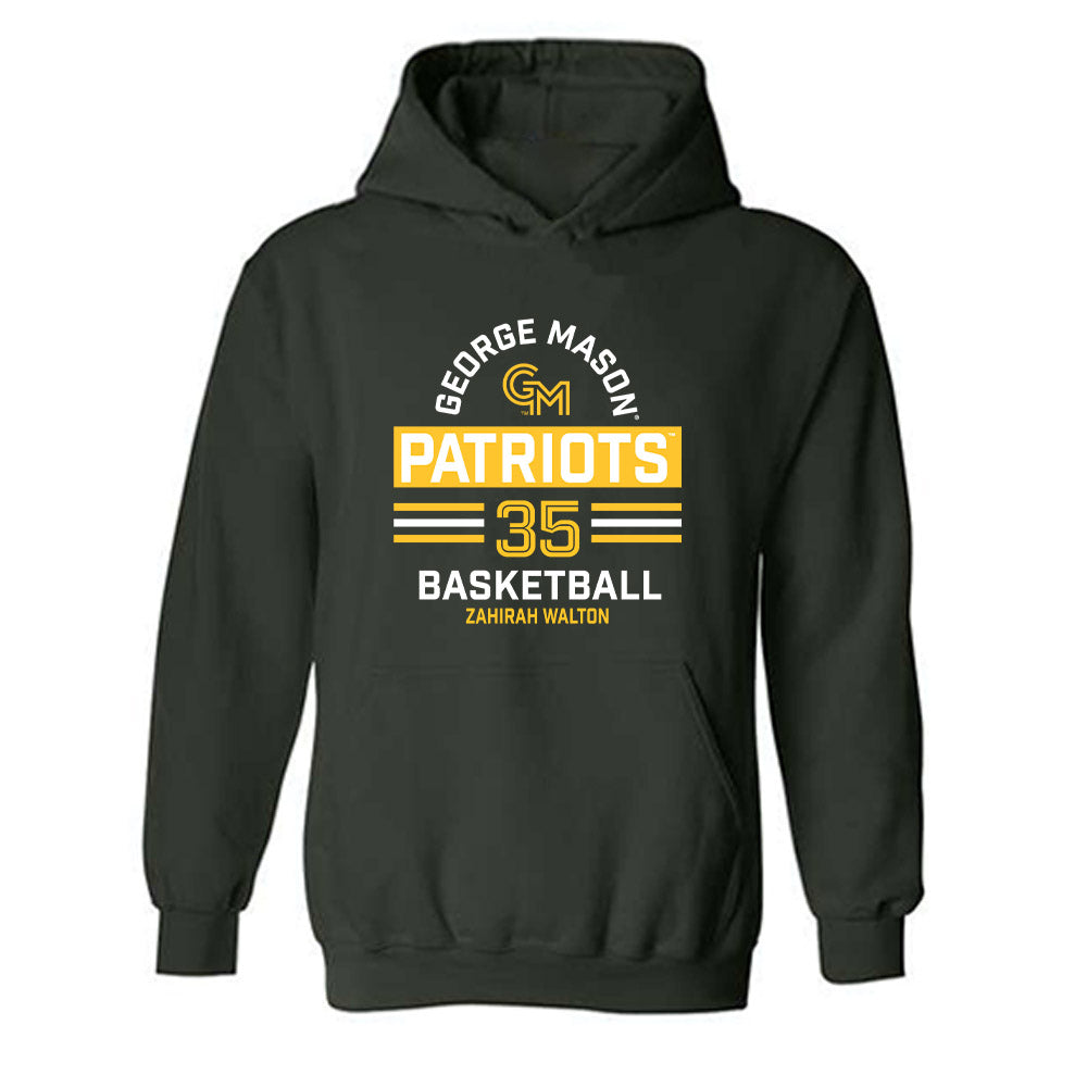 GMU - NCAA Women's Basketball : Zahirah Walton - Classic Fashion Shersey Hooded Sweatshirt-0