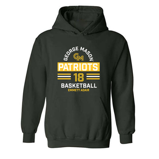 GMU - NCAA Men's Basketball : Emmett Adair - Classic Fashion Shersey Hooded Sweatshirt-0